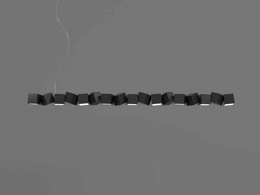 Стальной светодиодный подвесной светильник OBLURE BLOCKCHAIN 17 ARCH-00021471