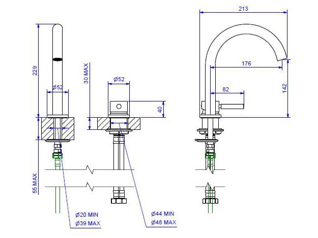 Смеситель для раковины из хромированной латуни Bugnatese Kobuk ARCH-00052781 - Вид №2