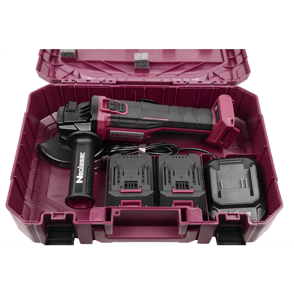 УШМ аккумуляторная Neolaser NAG125ACCUM2, 20 В Li-ion 2x4 Ач, 125 мм STLM-2042907 - Вид №12