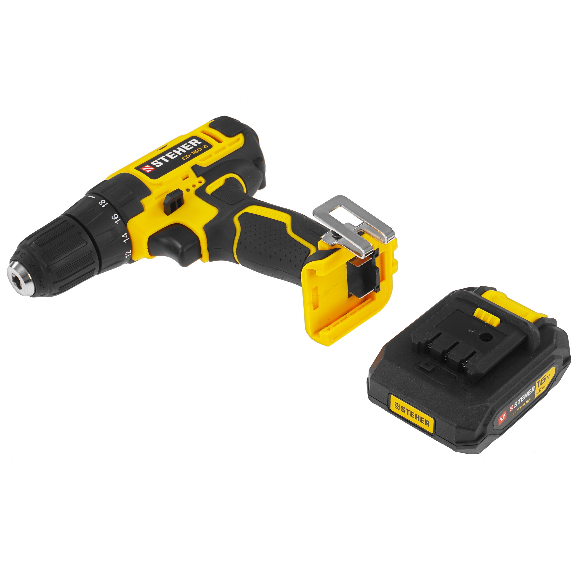 Дрель-шуруповерт STEHER CD-160-2 9963359 STDN-0056995 - Вид №6