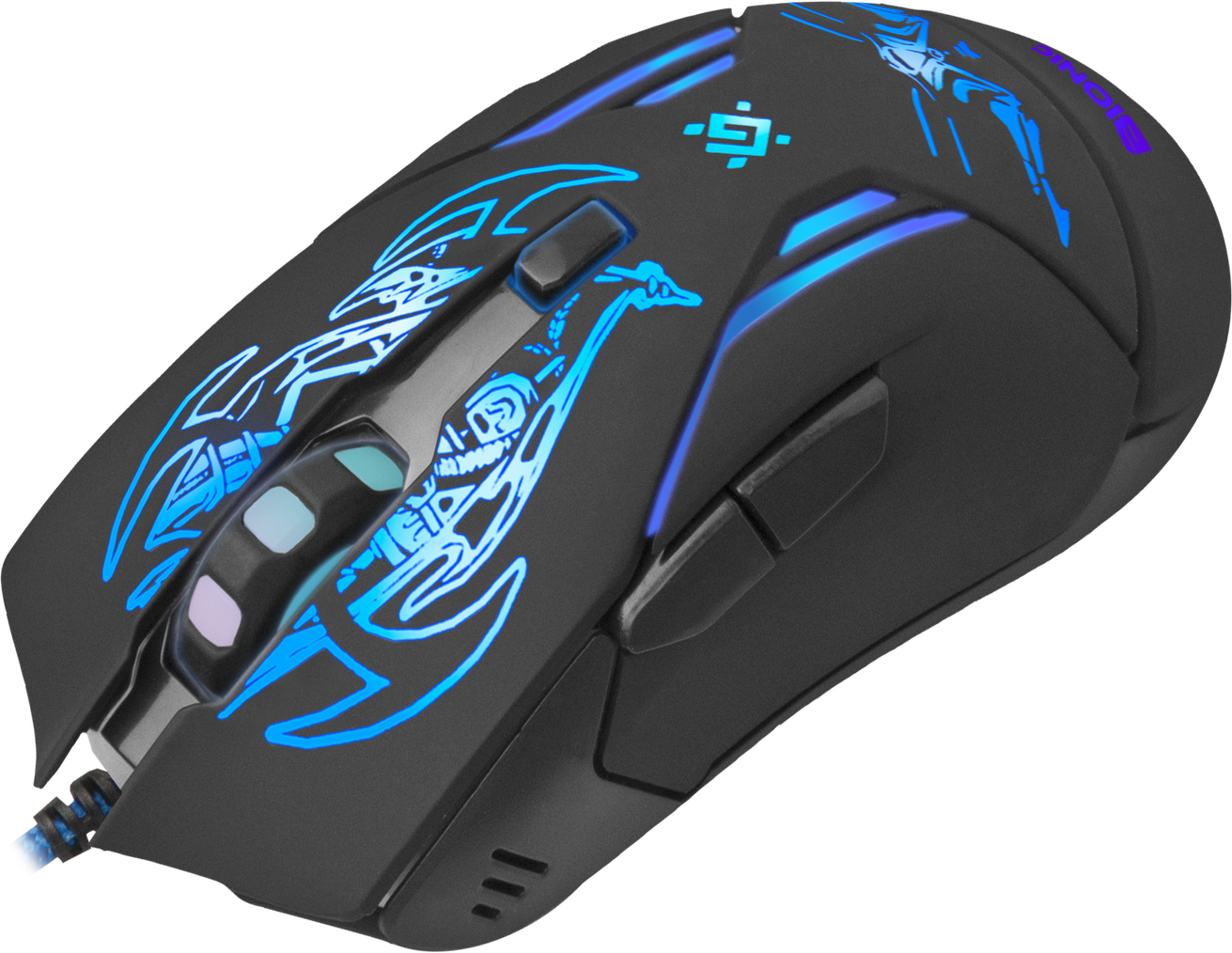 52250 проводная игровая мышь bionic gm-250l оптика,6кнопок,800-3200dpi Defender Santreyd  - Вид №3