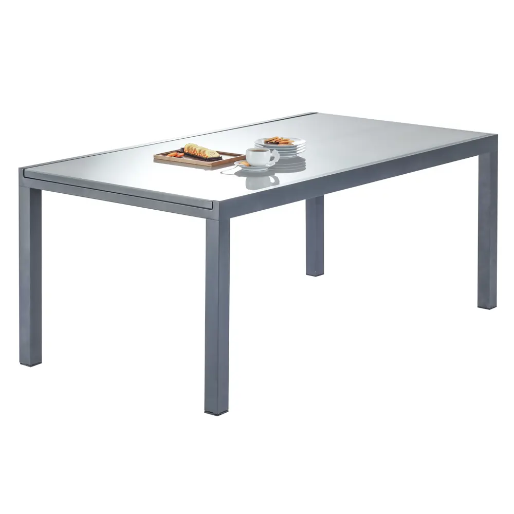 Стол садовый раздвижной Naterial Lyra Up&Down 180-260х90х75 см алюминий/стекло темно-серый STLM-2015368 - Вид №14