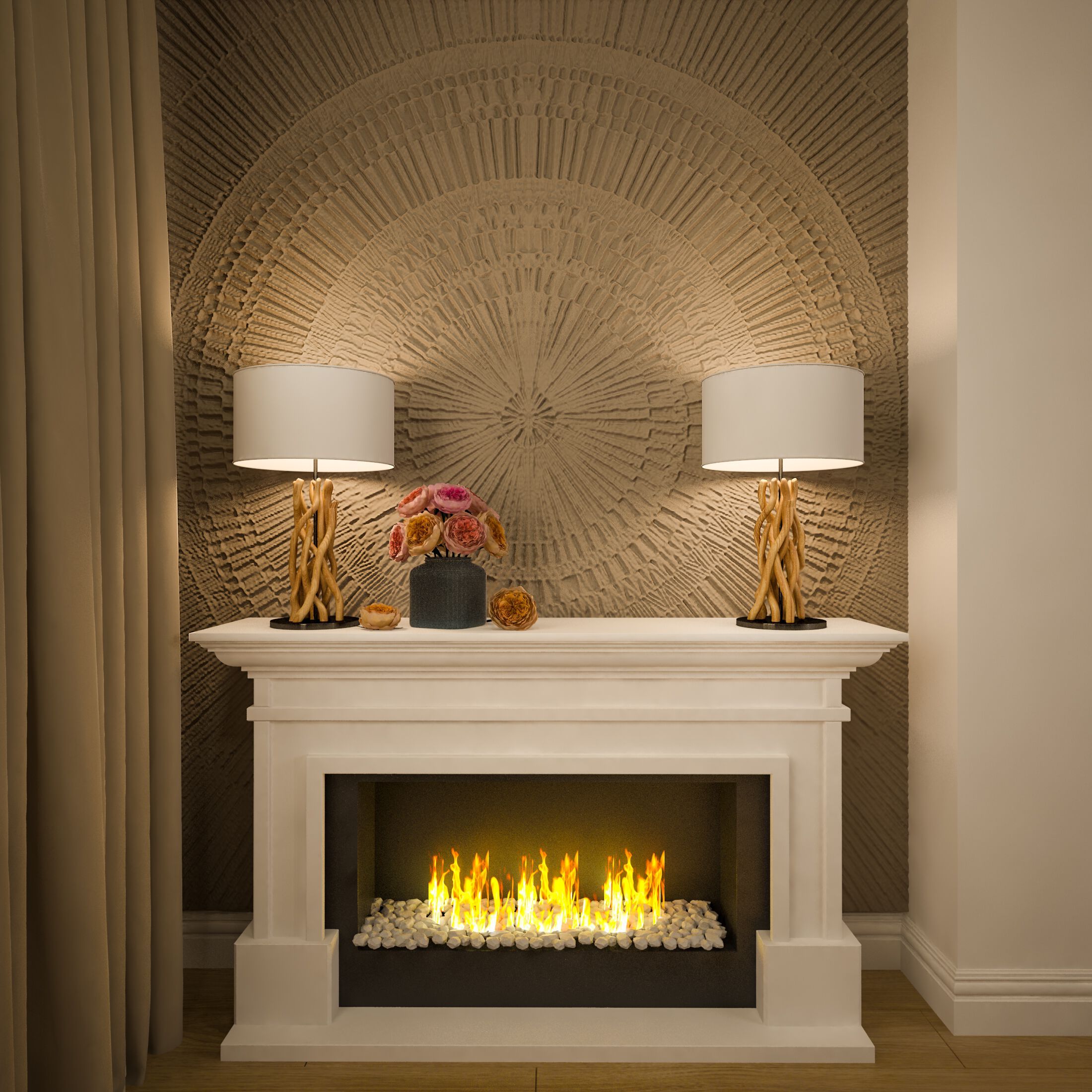 Трехмерная декоративная гипсовая панель WallDeco CLOCK ARCH-00067371 - Вид №2