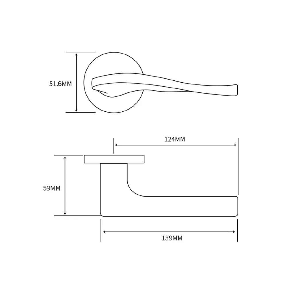 EDSON Дверные ручки EDS-108H-R2 в стиле минимализм 85168651 STLM-0059346 - Вид №4