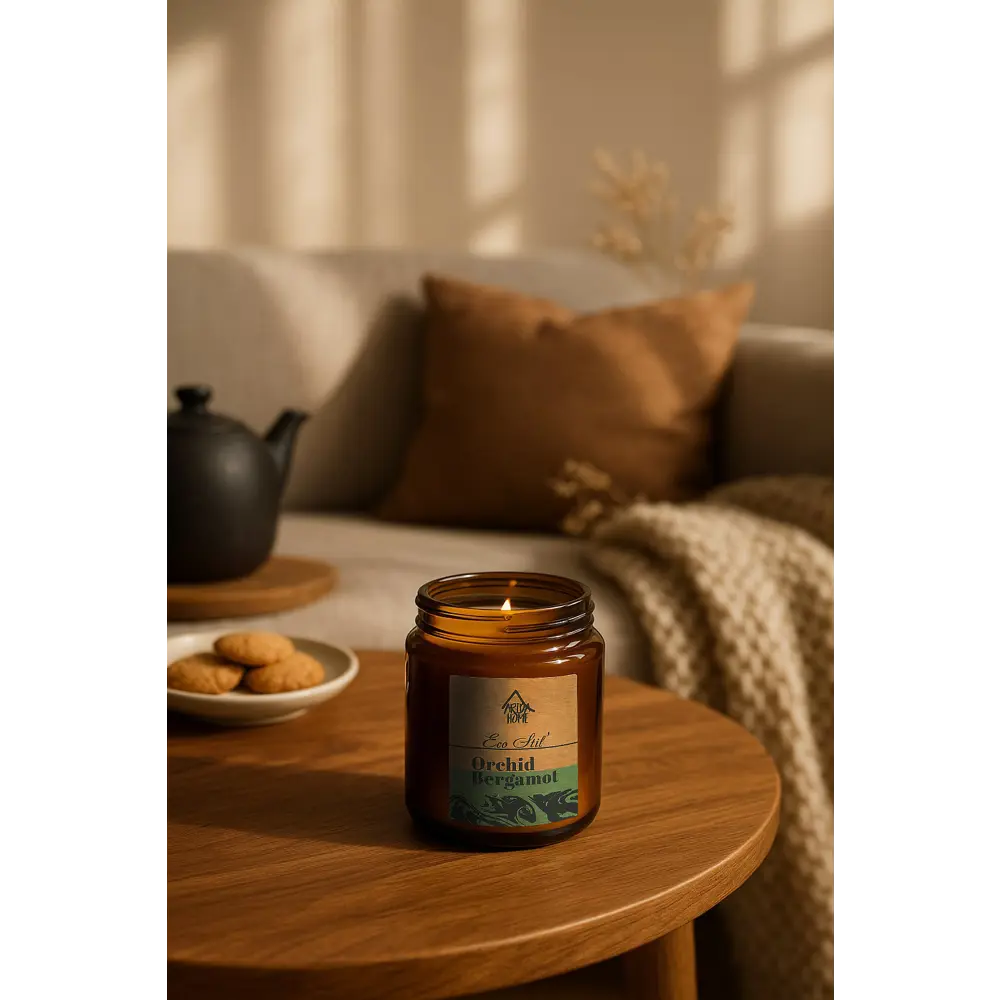 Свеча в стакане ароматизированная Eco Stil Орхидея и бергамот ARIDA HOME STLM-2050623 - Вид №4