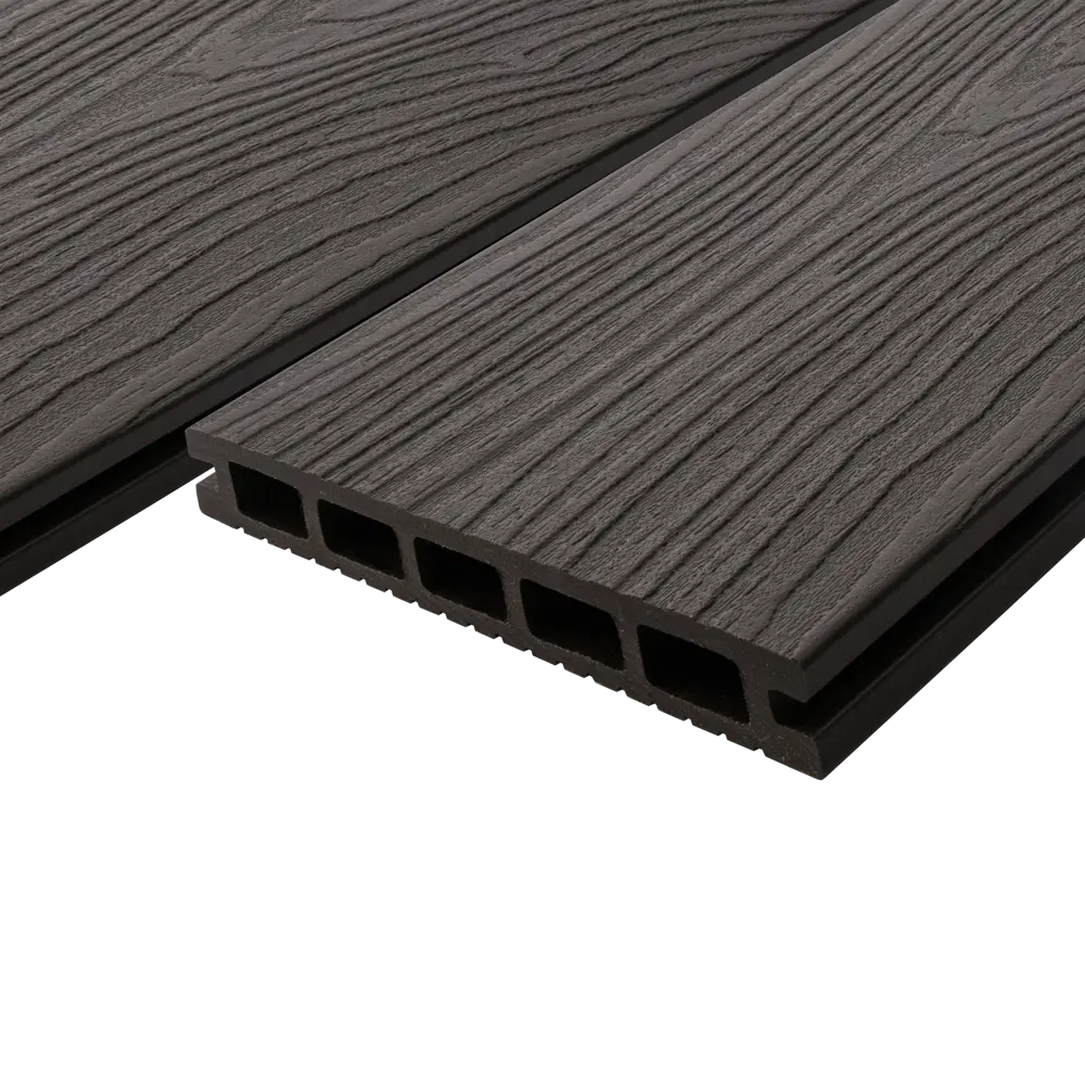 Террасная доска ДПК T-Decks цвет Венге 3000x150x20 мм двусторонний вельвет 0.45 м² STLM-2115835 - Вид №8