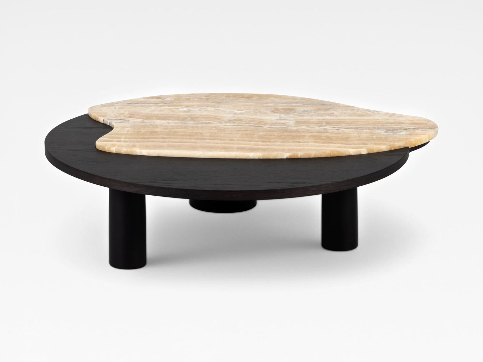 Низкий журнальный столик из дуба и оникса Shadow Greenapple Bordeira ARCH-00111828