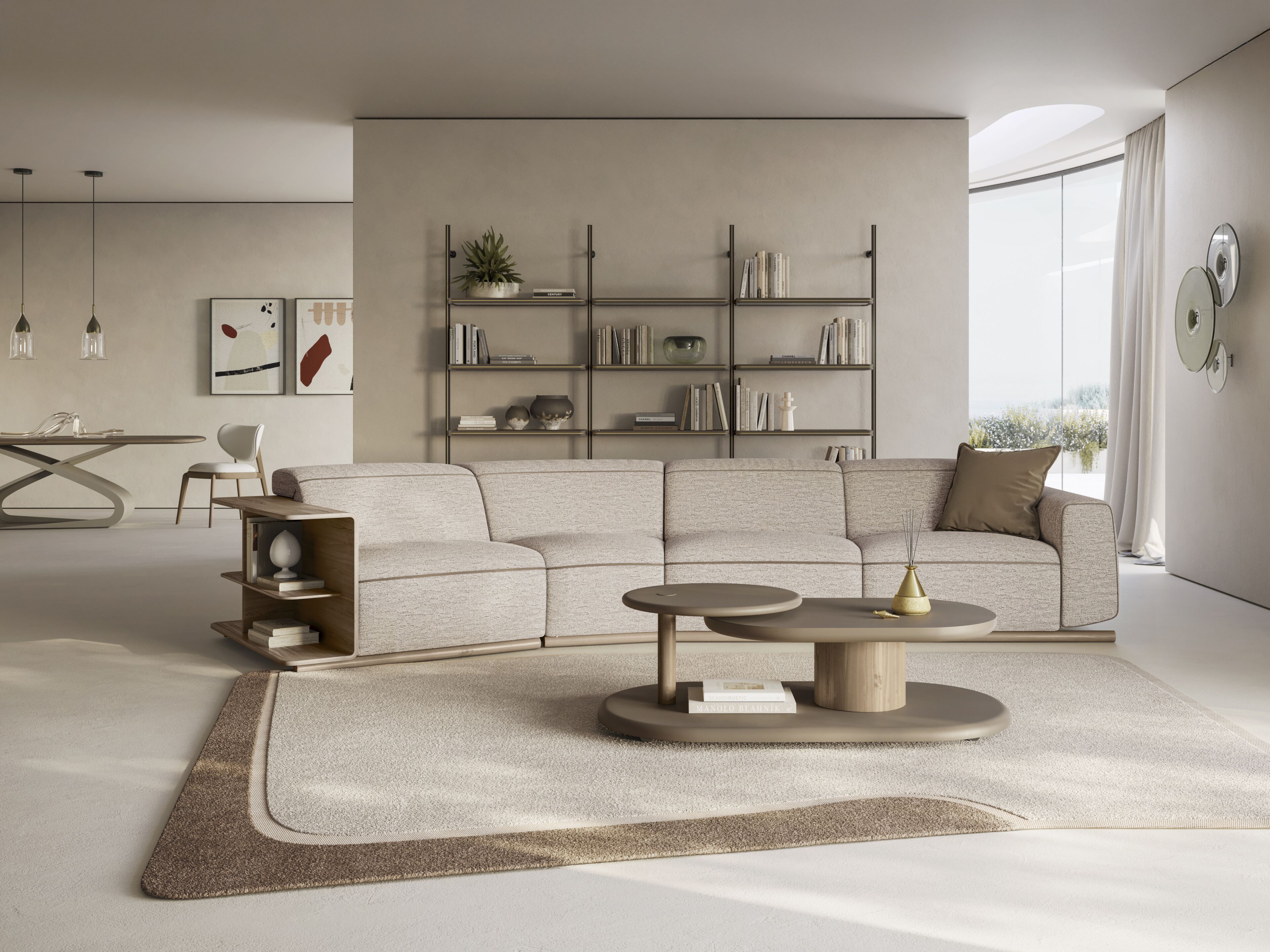 Прямоугольный однотонный ковер Natuzzi Italia Пагода ARCH-00115579 - Вид №3