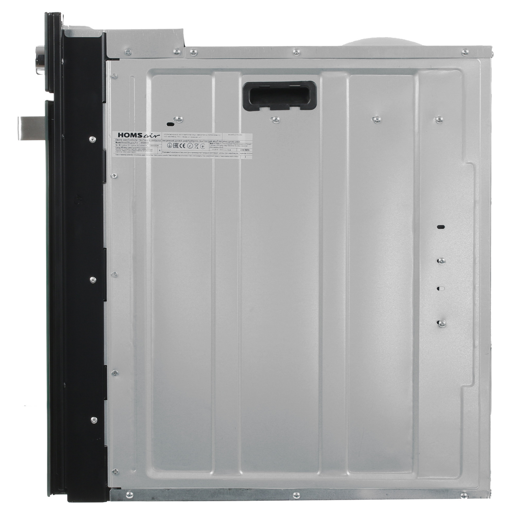 8160934 Электрический духовой шкаф HOMSair OES456BK черный STDN-0093175 - Вид №2