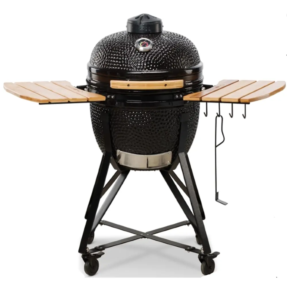 Гриль Kamado Bono Media 20" ø52 h108 см керамика черный STLM-2047548