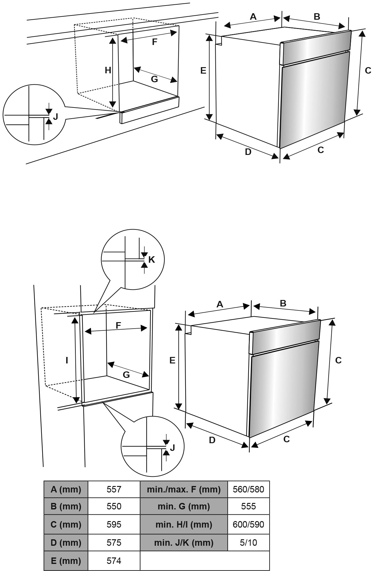 8172017 Электрический духовой шкаф Jacky's JO EW7539 белый STDN-0105738 - Вид №19