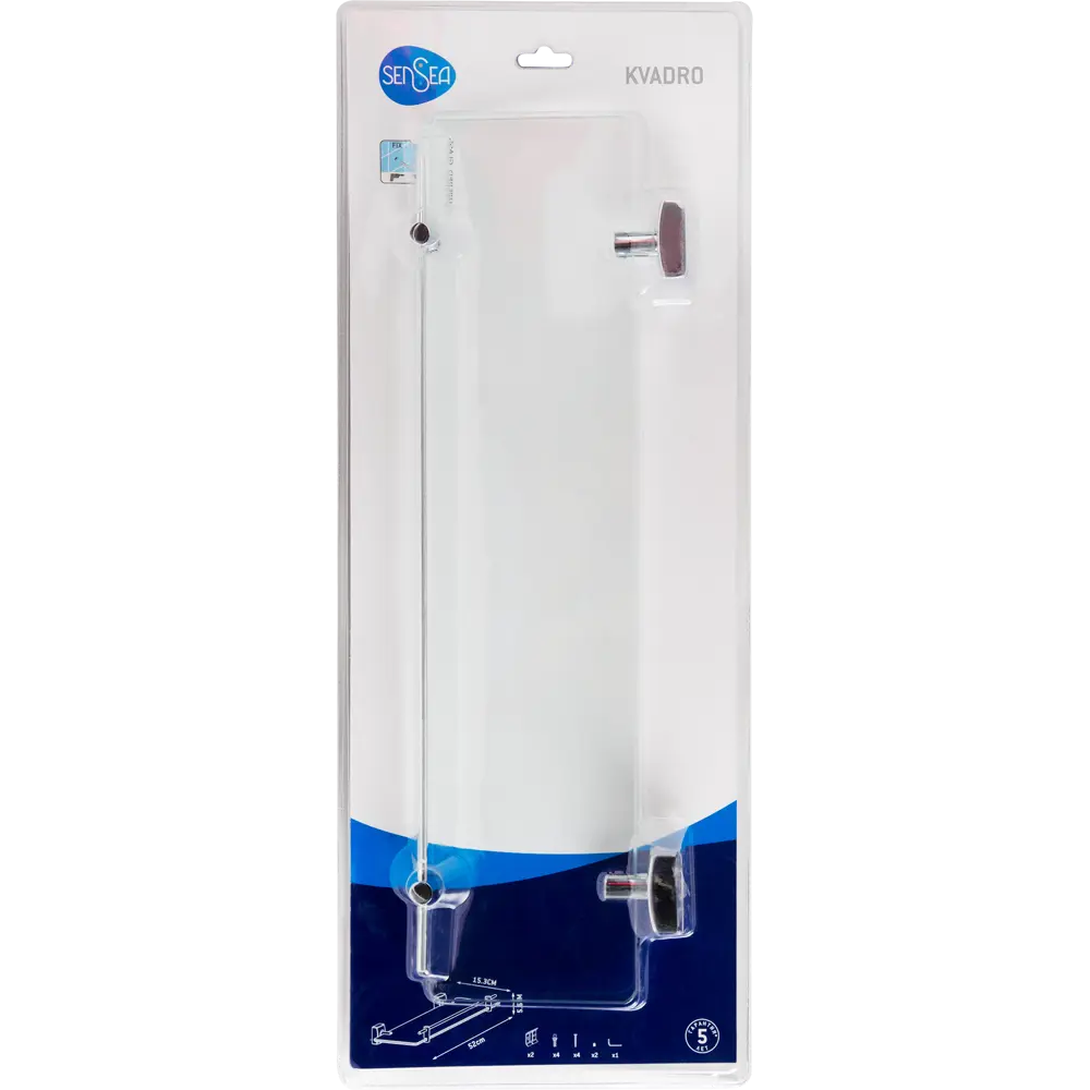 Полка для ванной комнаты Sensea «Kvadro» стекло STLM-2116514 - Вид №3