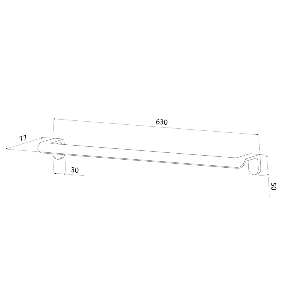 IDDIS Lahta - настенный полотенцедержатель черный матовый 89379380 STLM-1582736 - Вид №3