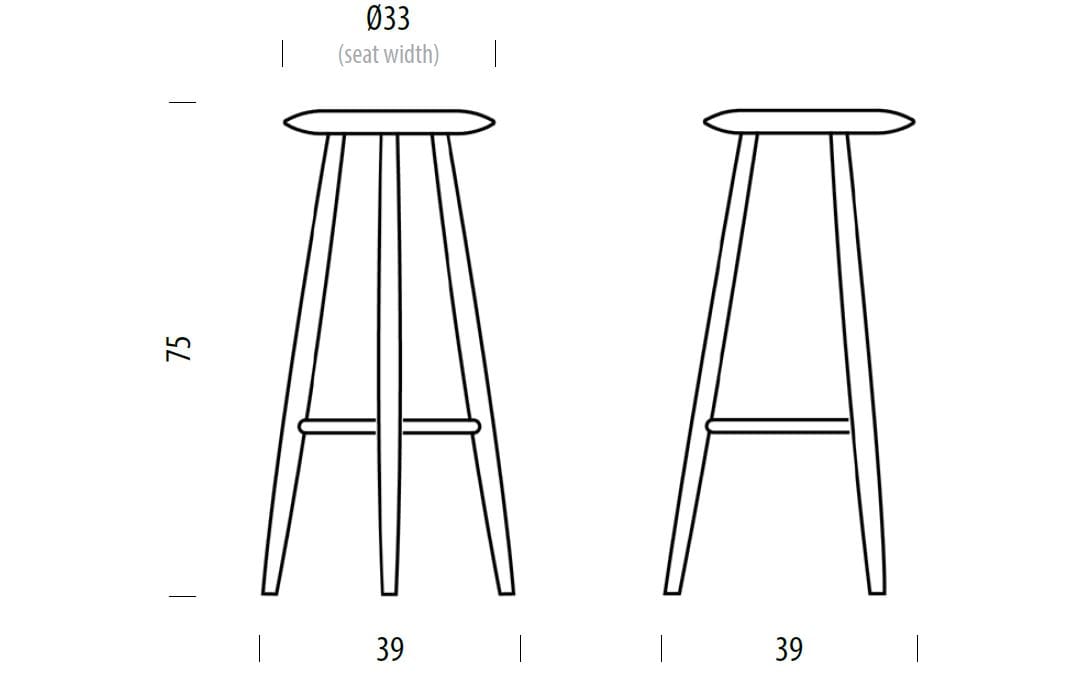 Высокий барный стул из дуба Gazzda BLANC ARCH-00151492 - Вид №9