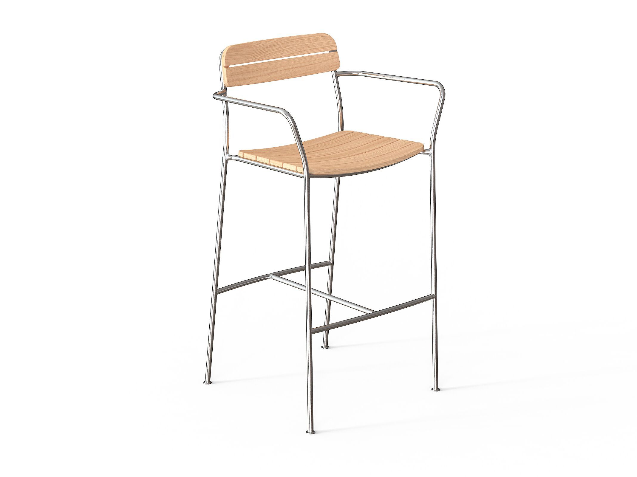 Высокий садовый стул из тикового дерева с подлокотниками Case Solas ARCH-00097691