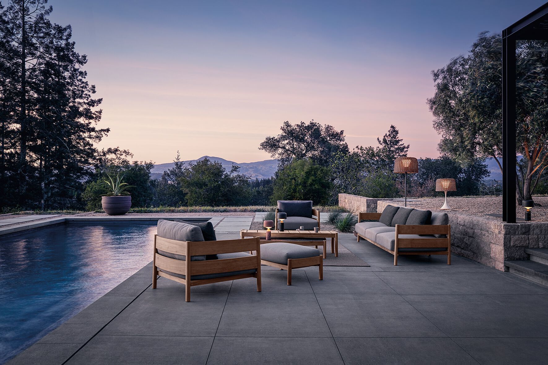 3-местный тканевый садовый диван Gloster Haven ARCH-00042693 - Вид №3