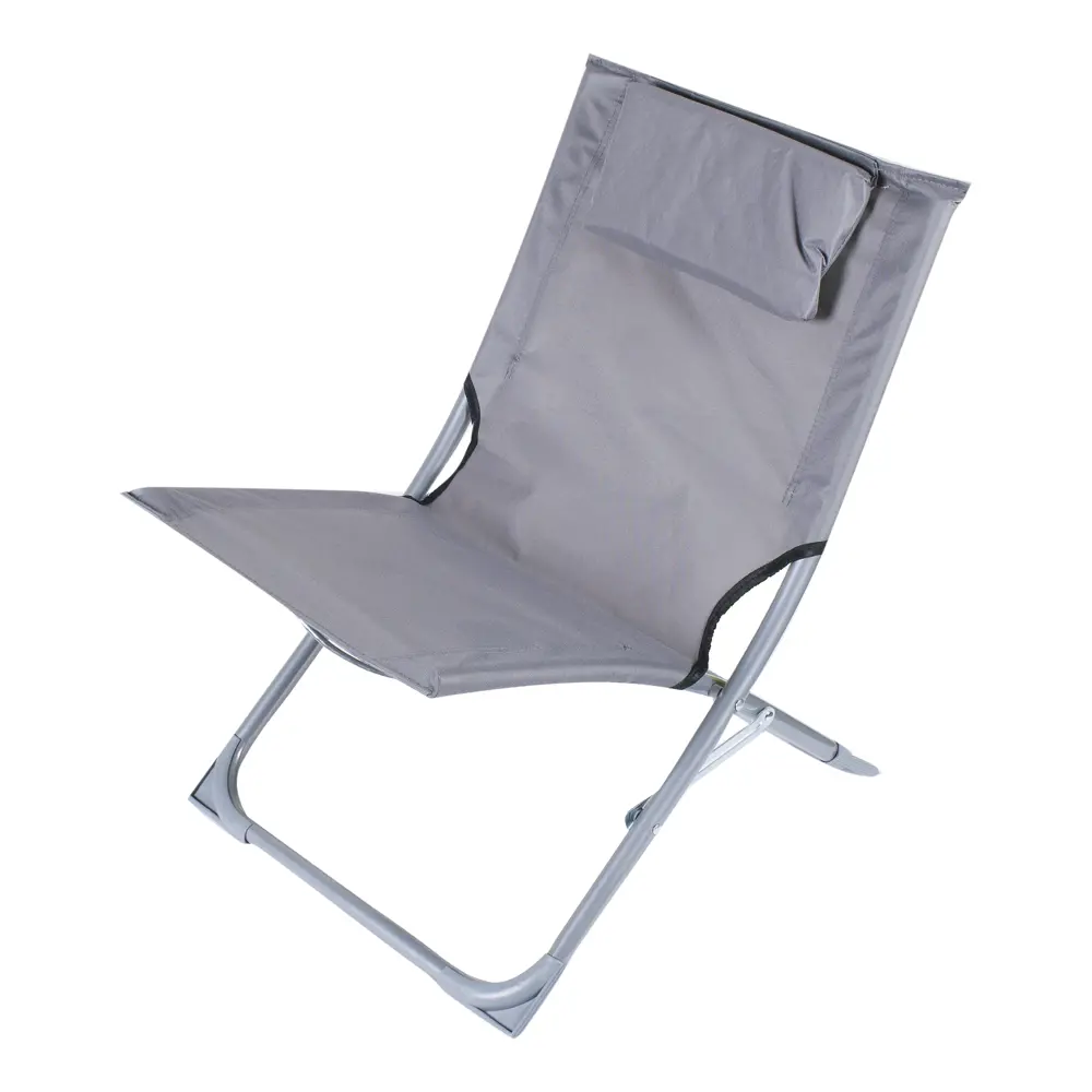 Стул пляжный серый, 400x610x400 мм, металл/ткань Santreyd STLM-2043329