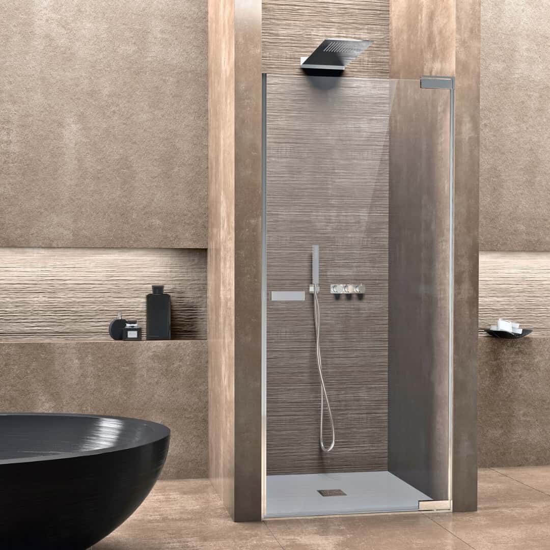 Алюминиевая и стеклянная нишевая душевая кабина с распашной дверью CSA Box Doccia Alma ARCH-00124511 - Вид №1