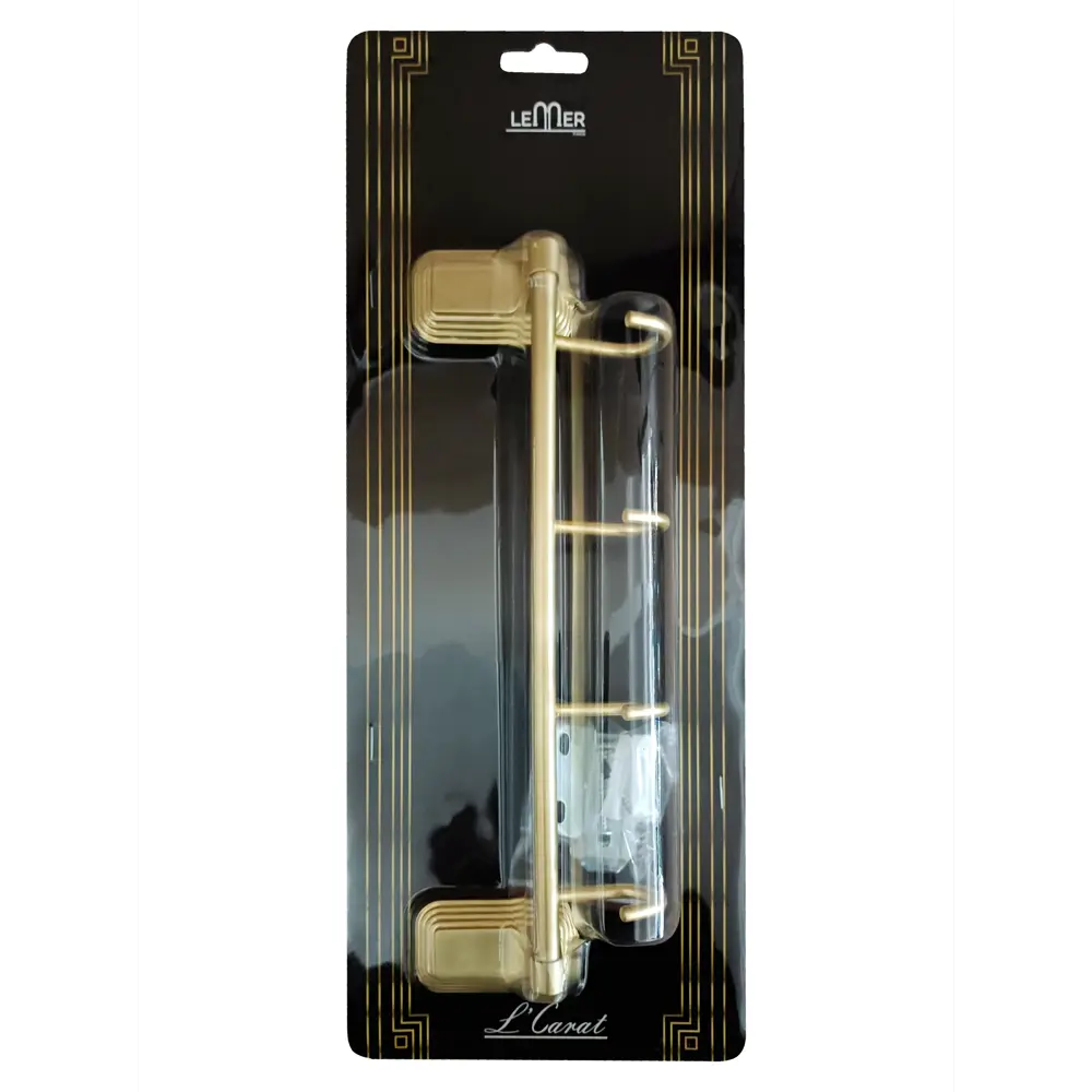 Держатель для полотенец Lemer Carat с 4 крючками нержавеющая сталь цвет золото STLM-2168247 - Вид №1