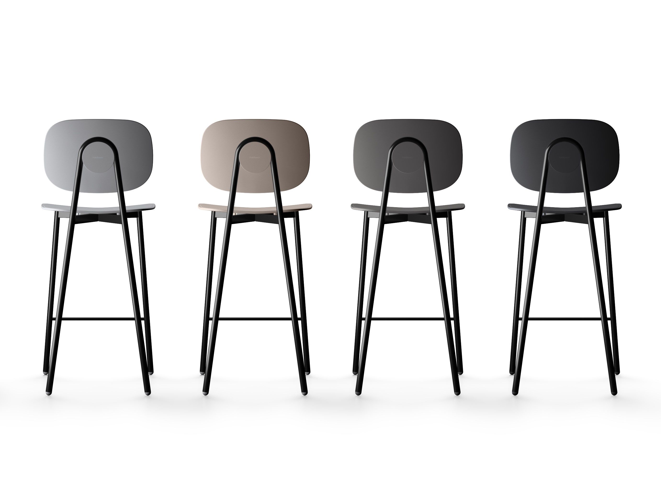 Стул из инженерного пластика с подставкой для ног Pointhouse ARCH-00086363 - Вид №1