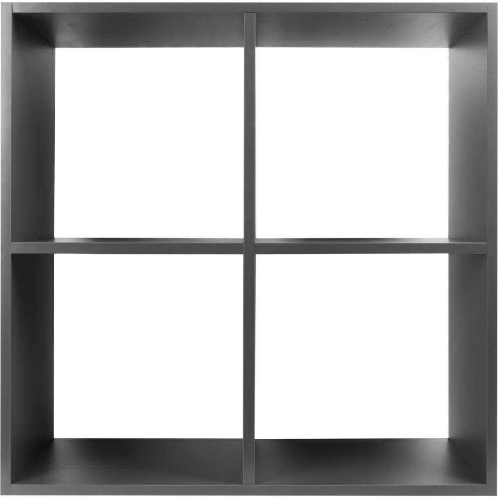 Стеллаж КУБ 4 секции 70.5х70.5х32 см ЛДСП цвет графит Santreyd STLM-2158818 - Вид №1