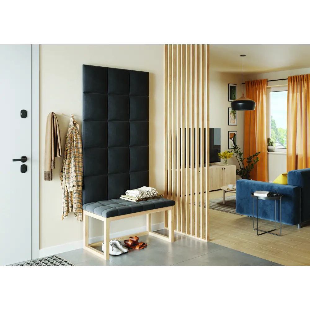 Панель тканевая Vilo 300x300 мм цвет графит Santreyd STLM-2202794 - Вид №1