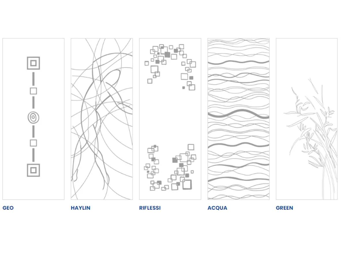 Все стеклянные раздвижные дверные панели с декором Eclisse панели для дверей ARCH-00064305 - Вид №4