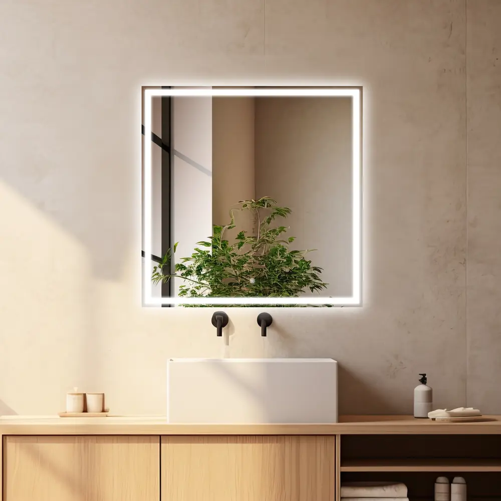 Santreyd Бостон Лайт — зеркало для ванной со светодиодной подсветкой 80×80 см 89392212 STLM-1387100