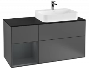 Villeroy&Boch Тумба под раковину Прямоугольная версия F392HGGK Finion Anthracite Matt Lacquer