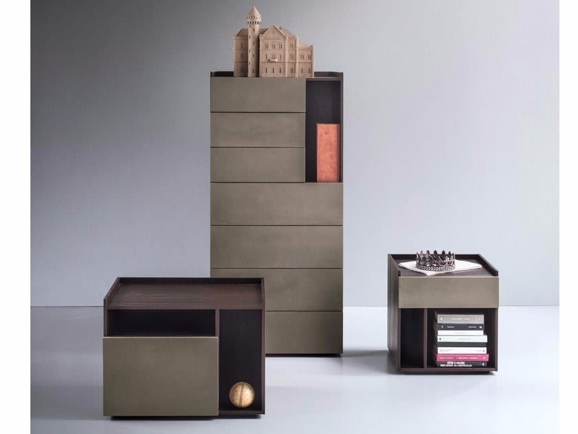 Квадратная тумбочка из дуба с ящиками Lema Tip ARCH-00110257 - Вид №2