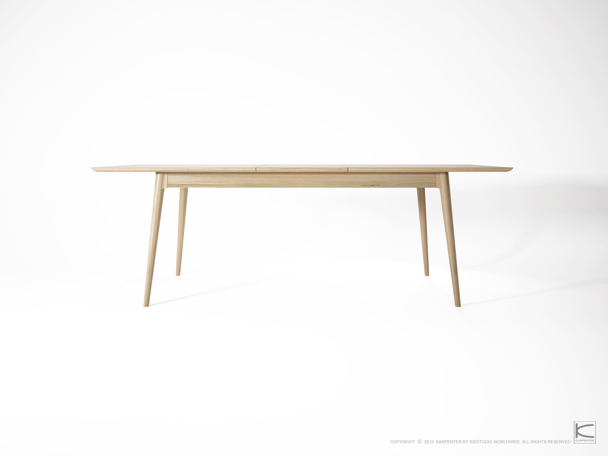 Деревянный прямоугольный выдвижной стол для гостиной KARPENTER Винтаж ARCH-00063168 - Вид №4