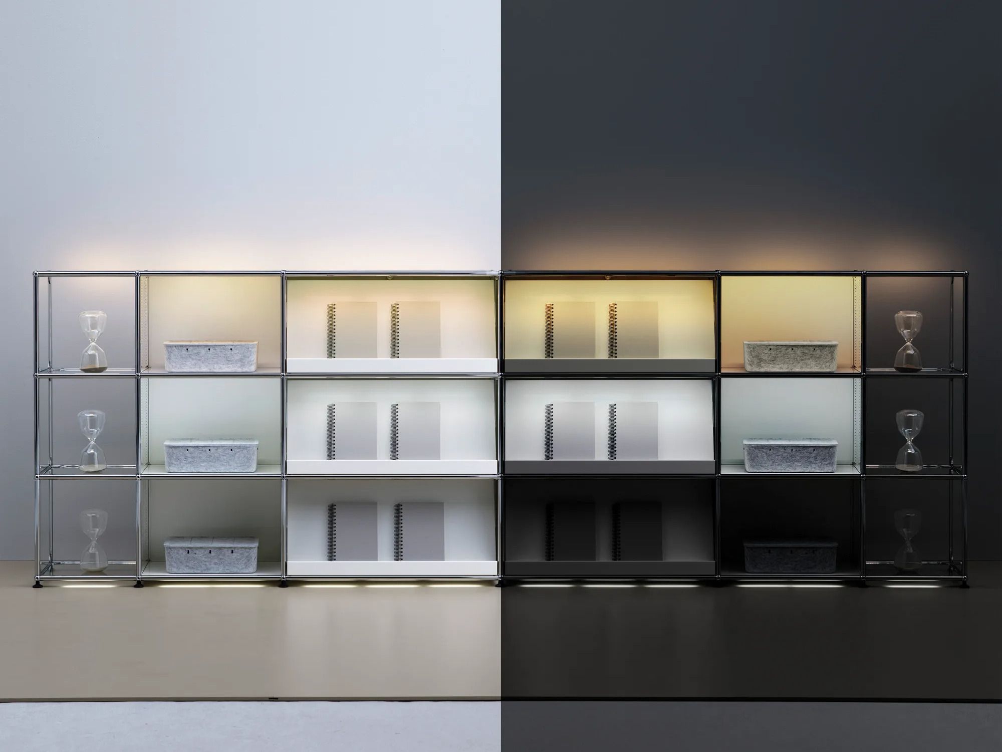 Модульная полка с освещением USM USM Haller E ARCH-00137296 - Вид №8