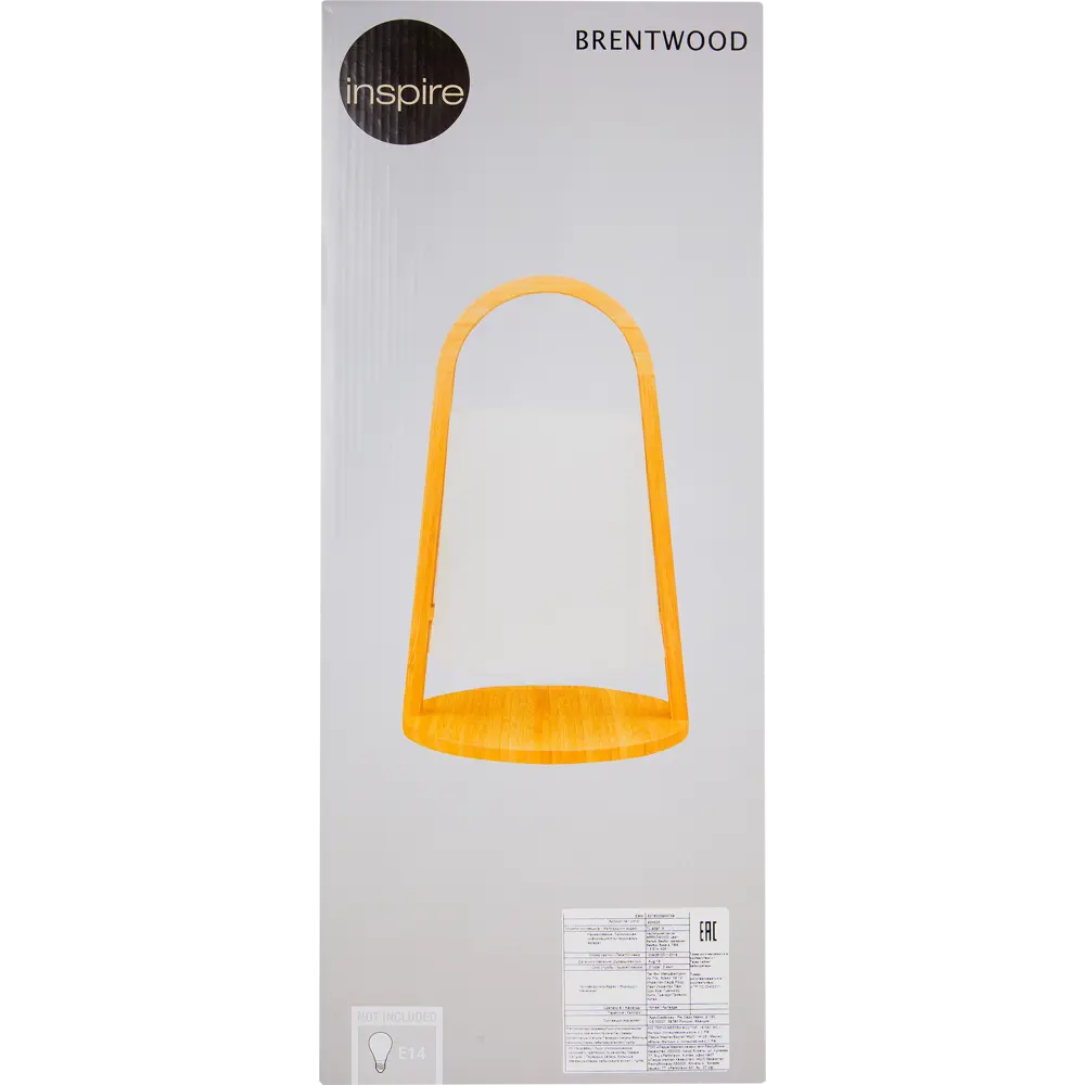 Настольная лампа Brentwood, 1хE14x40 Вт, 20 см, цвет белый INSPIRE STLM-2120170 - Вид №6
