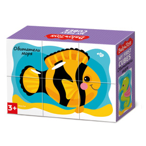 TD03532 BABY Кубики "Обитатели моря", 6 шт Baby Toys