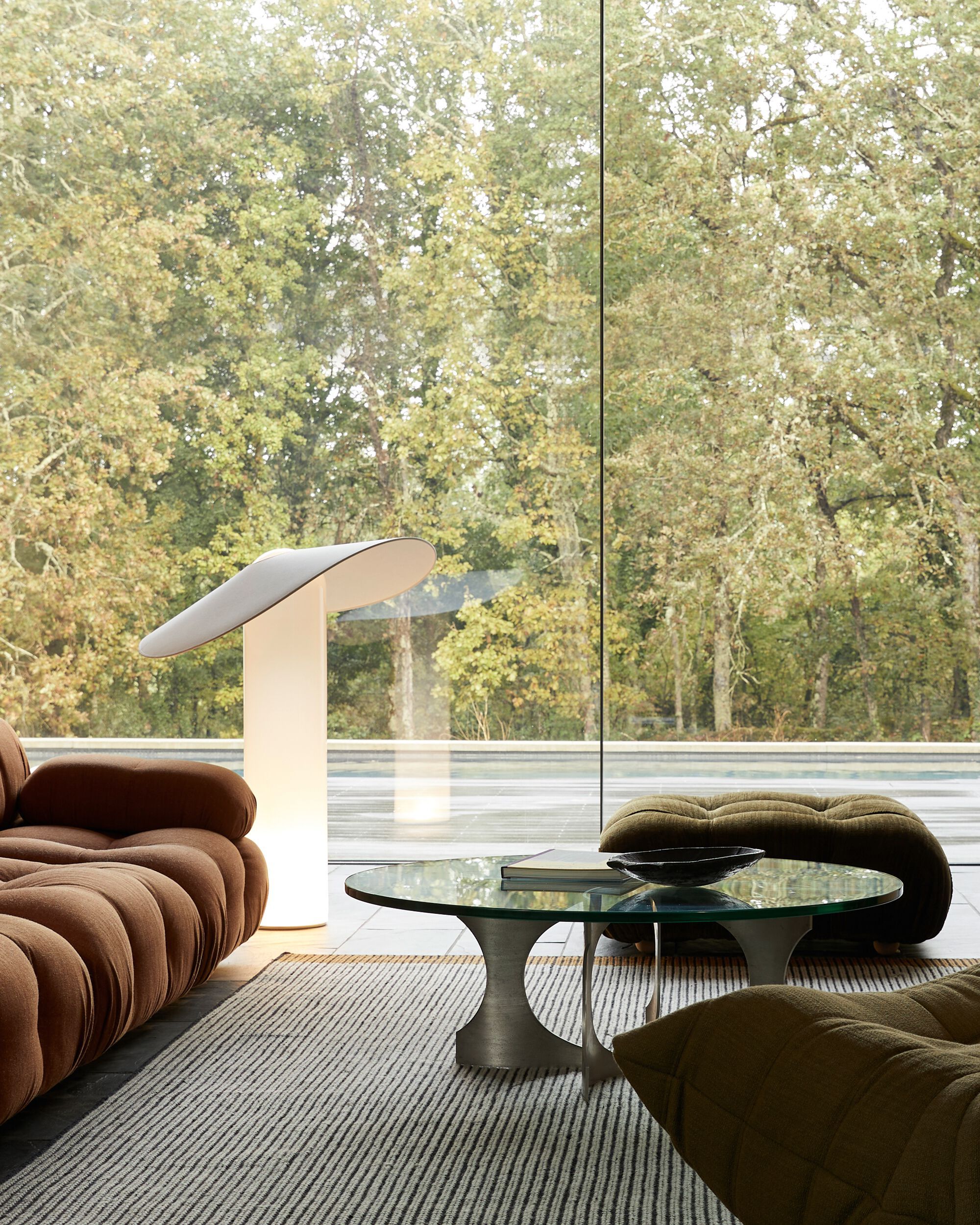 Регулируемая напольная лампа из дутого стекла Midgard Licht Loja ARCH-00067482 - Вид №9