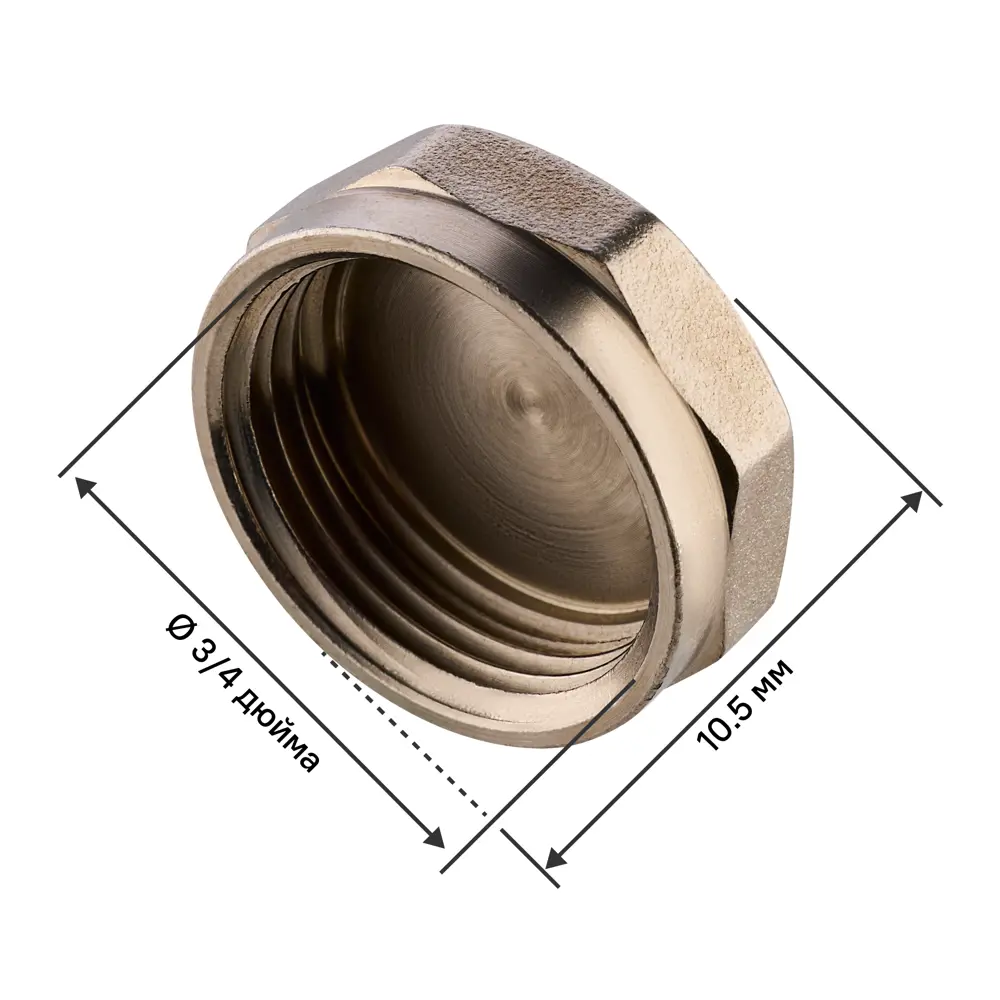 Заглушка MONLID 3/4" ВР мм никелированная латунь STLM-2141099