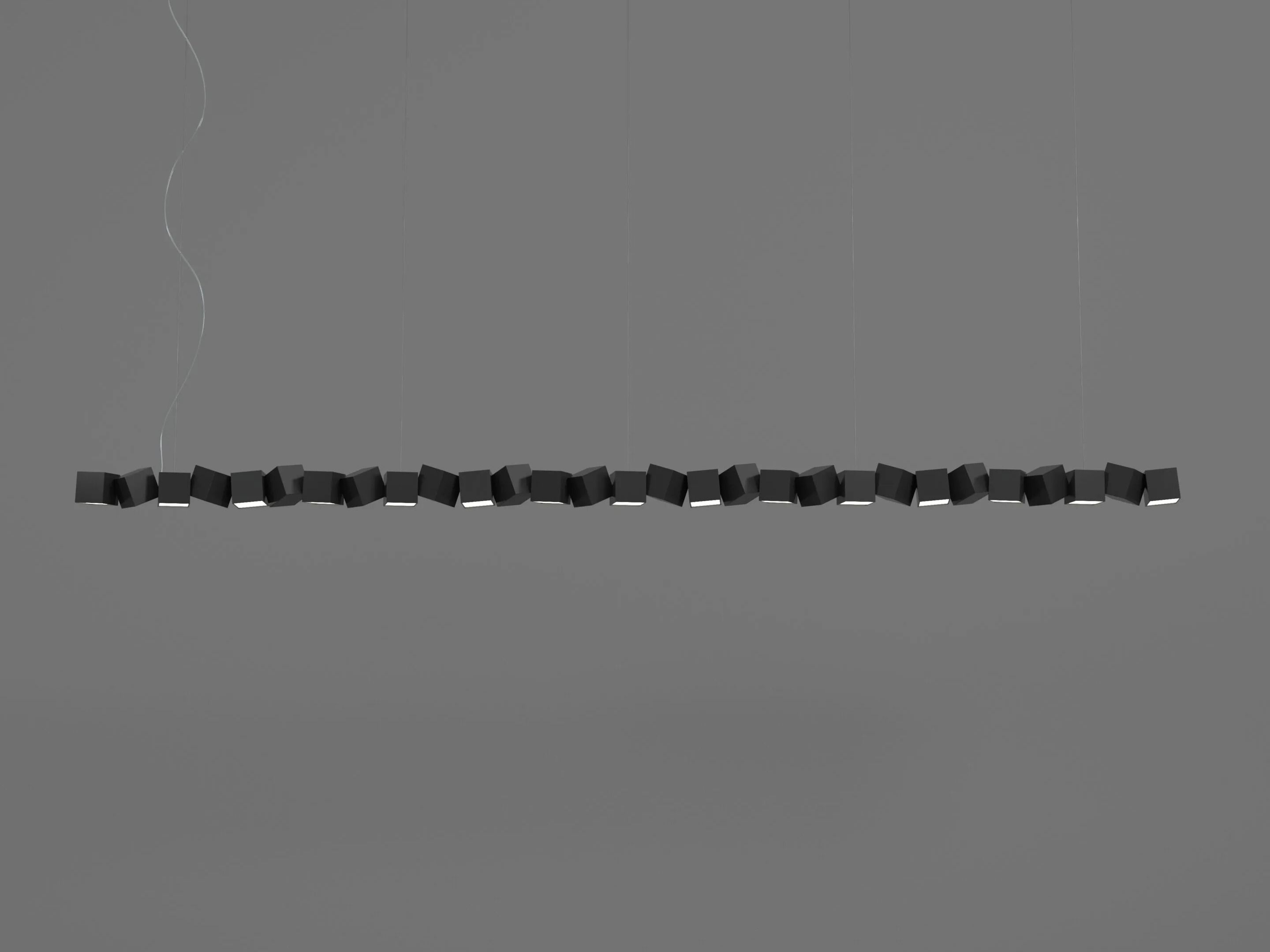 Стальной светодиодный подвесной светильник OBLURE BLOCKCHAIN 29 ARCH-00106995