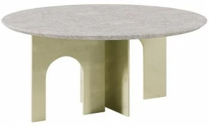 Paolo Castelli Низкий стол из металла и старинного камня Arche
