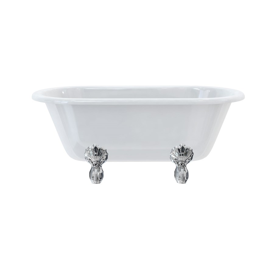 Burlington Двухсторонняя ванна Windsor 150 см с роскошными ножками с ножками Luxury Claw в черном цвете E4 L1B 