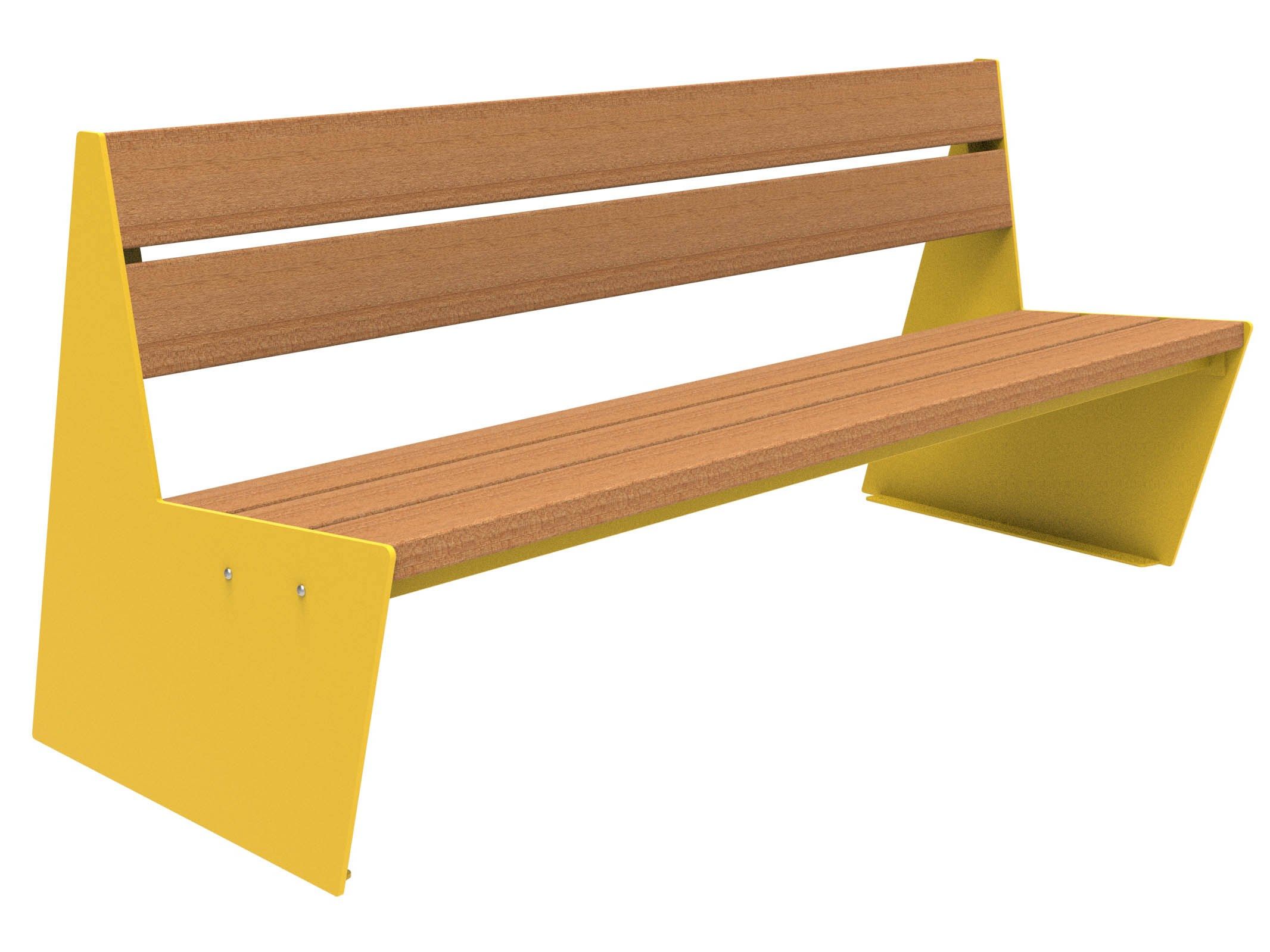 Скамья из окуме со спинкой Lazzari Sharp ARCH-00087617 - Вид №4