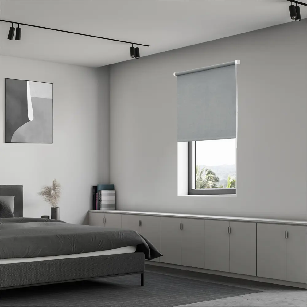 Штора рулонная блэкаут KREAFORTA Karelia 120x175 см серая STLM-2199588 - Вид №7