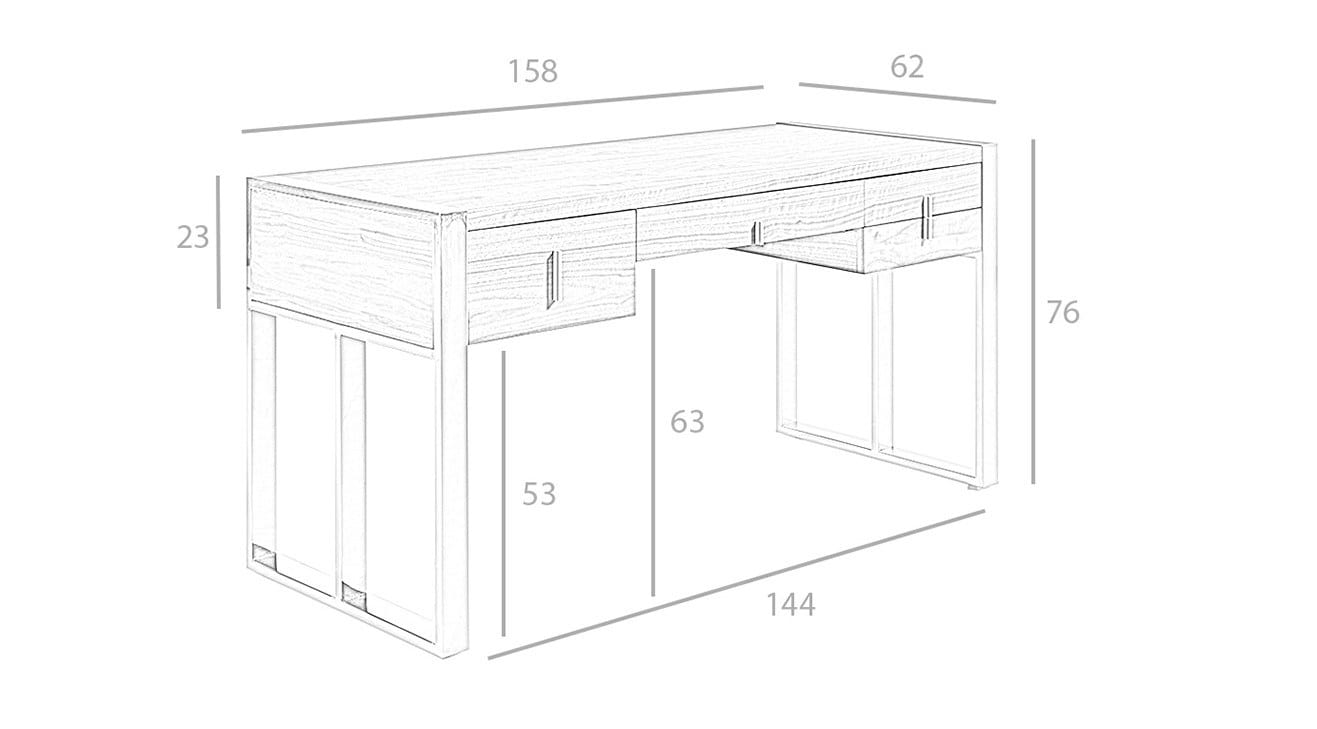 Прямоугольный стол из стали и дерева Angel Cerda Urban Deco ARCH-00037103 - Вид №6