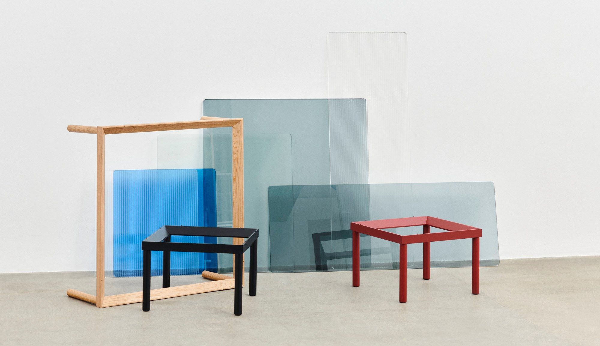 Низкий прямоугольный журнальный столик из дерева и стекла Hay KOFI ARCH-00118867 - Вид №16