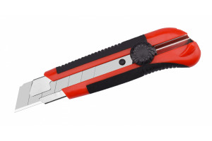 15860002 Нож с прорезиненной ручкой 25мм AV-900525 AV Steel