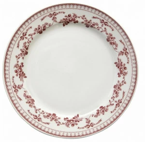 Тарелка обеденная "Фаустина", д. , см COMPTOIR de FAMILLE ИНЛАВКА ФАУСТИНА 068139 Белый;розовый