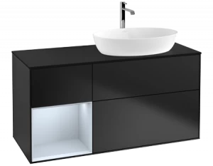 Villeroy&Boch Тумба под раковину Прямоугольная версия F802HAPD Finion Black Matt Lacquer