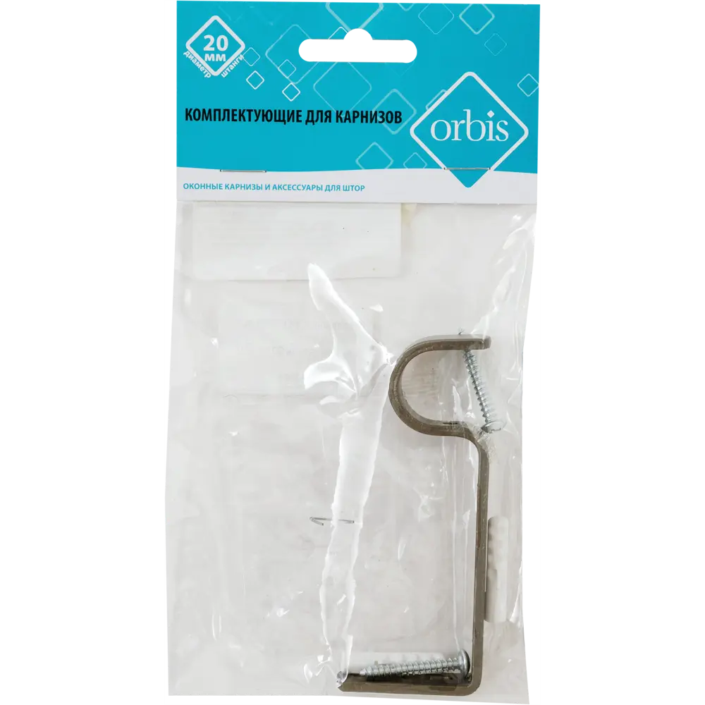 Держатель однорядный простой Orbis металл цвет графит 2 см STLM-2123103 - Вид №2