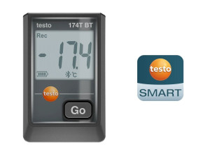 Мини-регистратор данных температуры с Bluetooth® и подключением к приложению