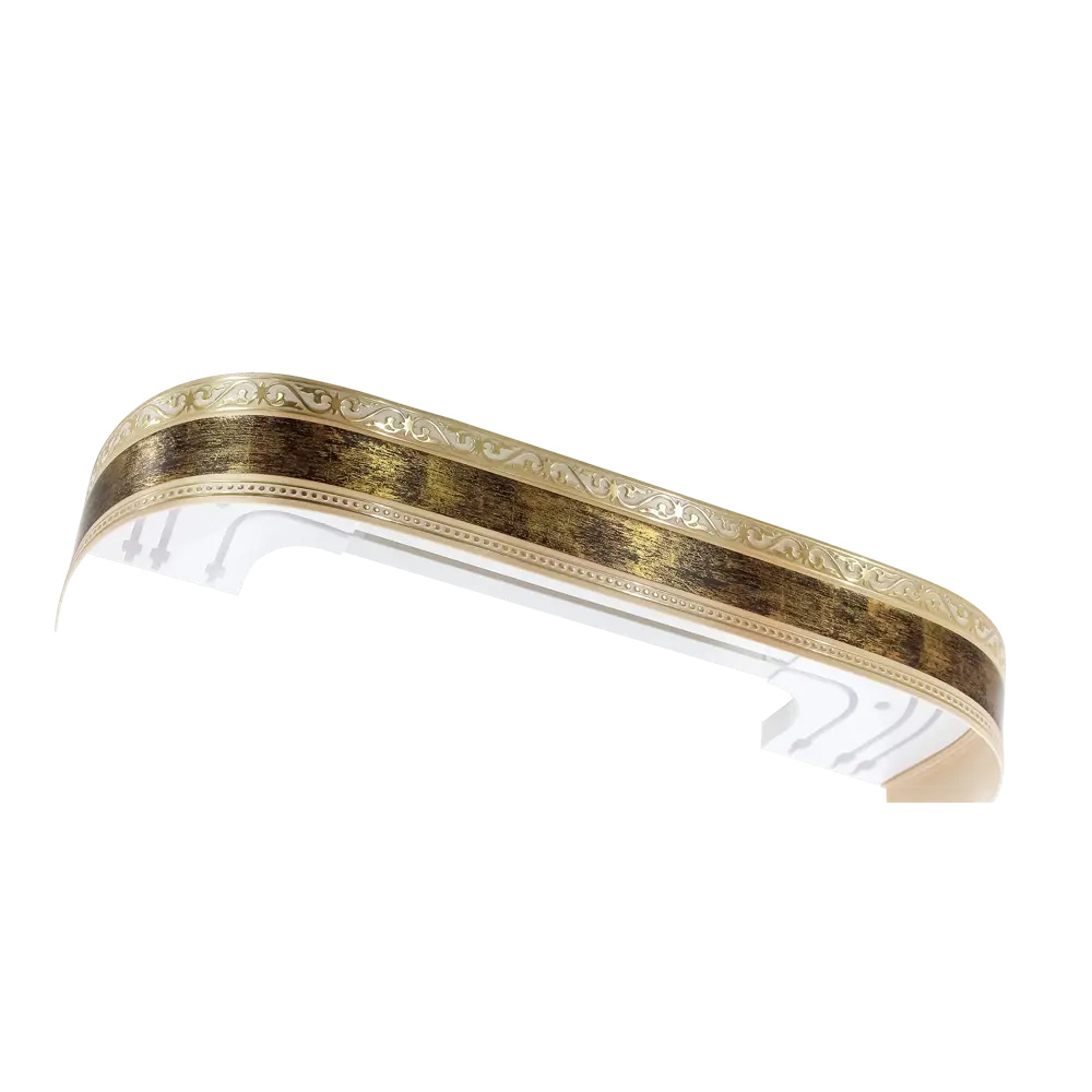 Карниз шинный трехрядный «Монарх» в наборе 200 см пластик цвет золото DOMLEGRAND STLM-2007578 - Вид №4