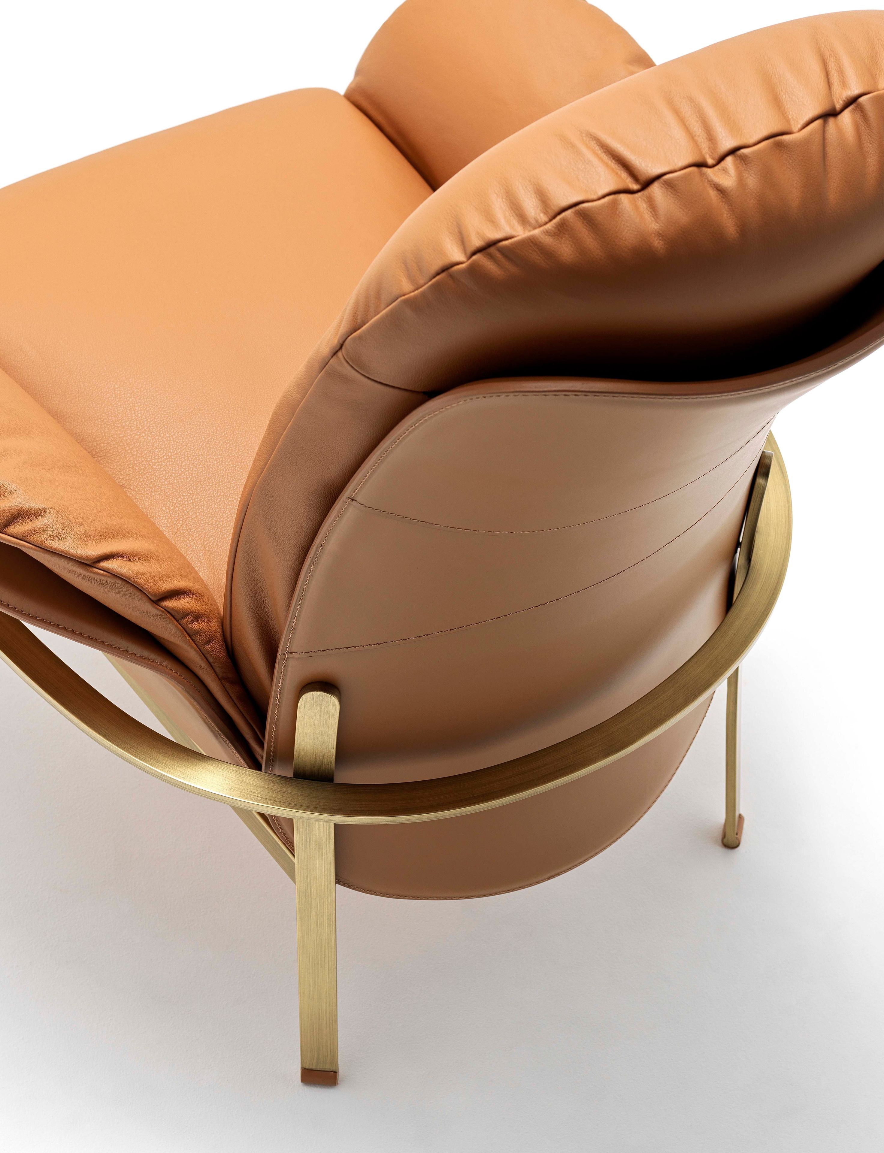 Кожаное кресло с подлокотниками Fasem Electa ARCH-00032939 - Вид №14